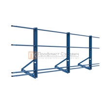 Ограждение кровли с фальц креплением ОЦ H=900 L=3000мм с 2-я доп.трубами (ТУ)