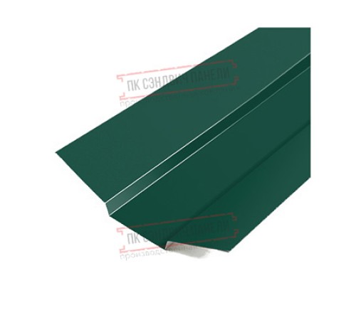 Планка ендовы верхняя 76х76х2000 Полиэстер Ral6005-0.45