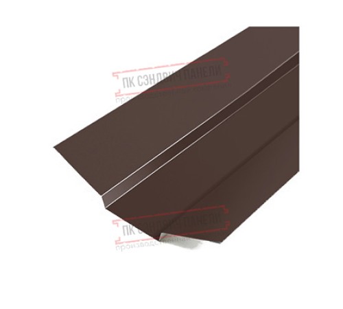 Планка ендовы верхняя 76х76х2000 Полиэстер Ral8017-0.45