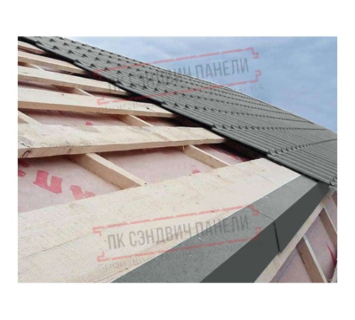 Планка карнизная 100х69х2000 ПЭ-7005-0.45