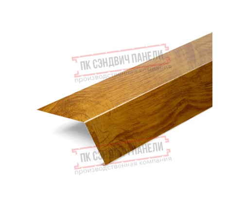 Планка карнизная 100х69х2000 ECOSTEEL_T-ЗолотойДуб-0.5