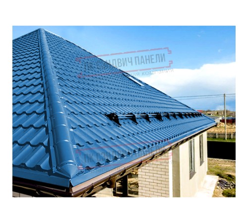 Планка конька круглого R110х2000 ПЭ-5015-0.5