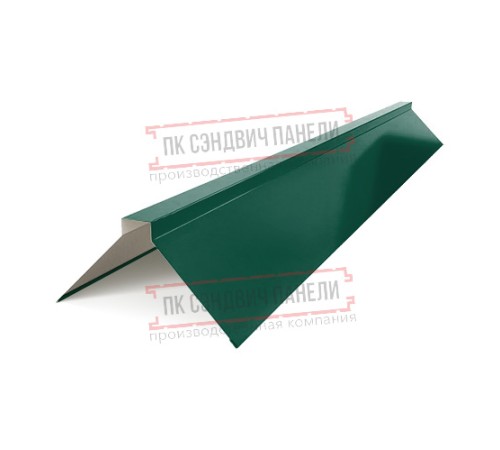 Планка конька плоского простая 145х145х2000 ПЭ-6005-0.45