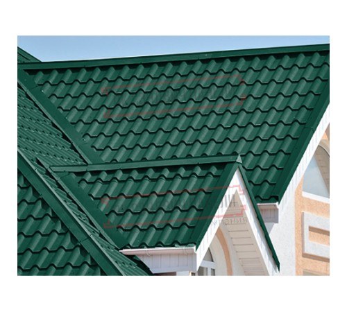 Планка конька плоского простая 145х145х2000 ПЭ-6005-0.45