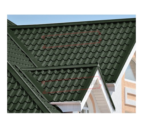 Планка конька плоского 150х150х2000 Viking-6007-0.45