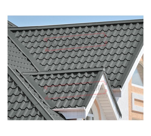 Планка конька плоского 190х190х2000 ПЭ-7005-0.45