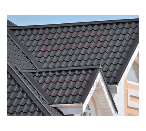 Планка конька плоского простая 145х145х2000 ПЭ-7024-0.45