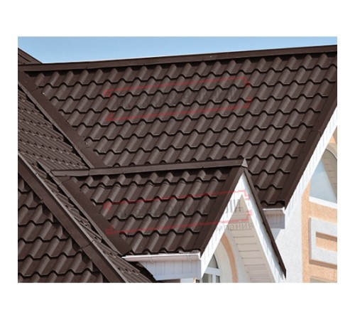 Планка конька плоского простая 145х145х2000 ПЭ-8017-0.45