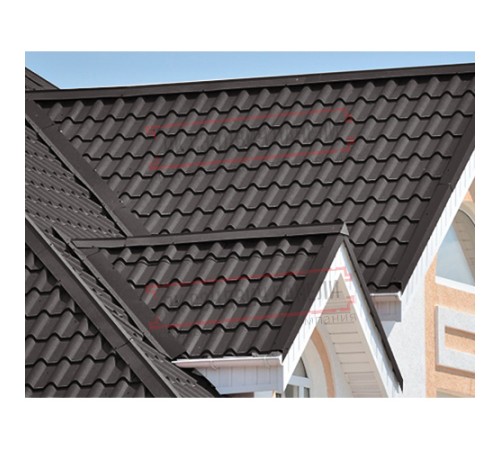 Планка конька плоского простая 145х145х2000 ПЭ-RR32-0.45