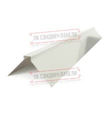 Планка конька плоского простая 115х115х2000 ПЭ-9002-0.45