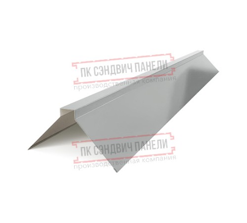 Планка конька плоского 190х190х2000 Norman ПЭ-9006-0.5