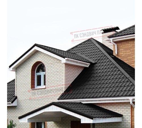 Планка примыкания нижняя 250х122х2000 Viking-9005-0.45