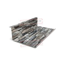 Планка примыкания нижняя 250х122х2000 ECOSTEEL-БелыйКамень-0.5