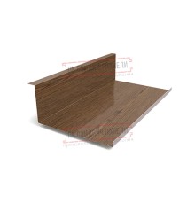 Планка примыкания нижняя 250х122х2000 ECOSTEEL-МореныйДуб-0.5