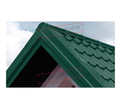 Планка торцевая 90х115х2000 ПЭ-6005-0.5