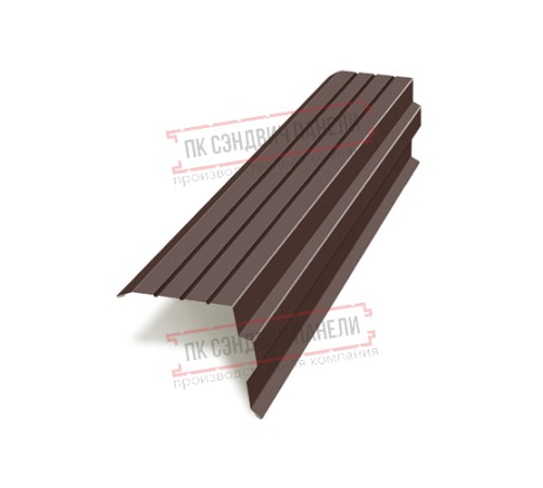 Планка торцевая 90х115х2000 PURETAN-8017-0.5