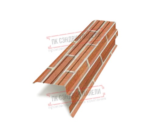 Планка торцевая 90х115х2000 ECOSTEEL-Кирпич-0.5