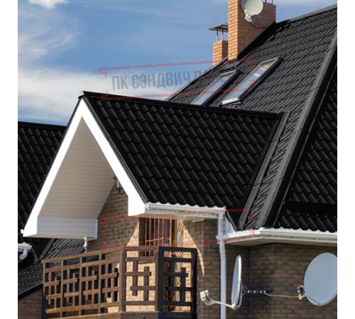 Планка угла наружного 115х115х2000 Viking E-9005-0.5