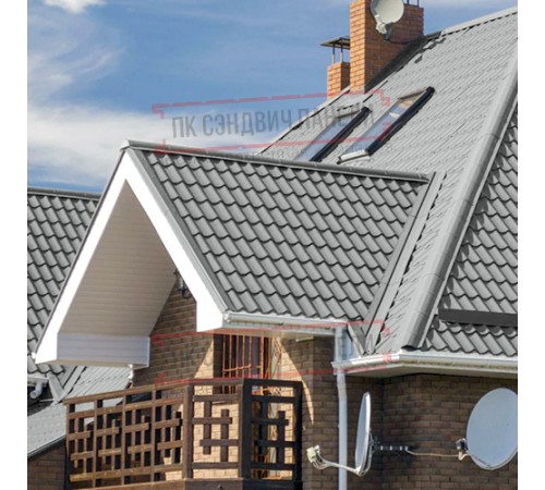 Планка угла наружного 115х115х2000 ПЭ-9006-0.45