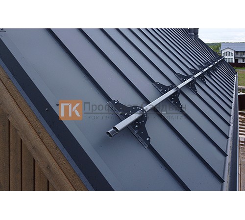 Снегозадержатель ОЦ с плоскоов. труб. d40/20мм L=1000мм (2 опоры 2мм)