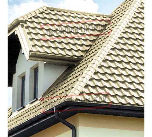 Заглушка конька круглого простая ПЭ-1014-0.45