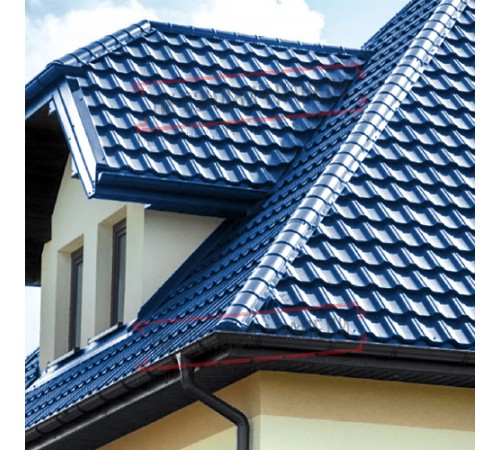 Заглушка конька круглого простая ПЭ-5005-0.45