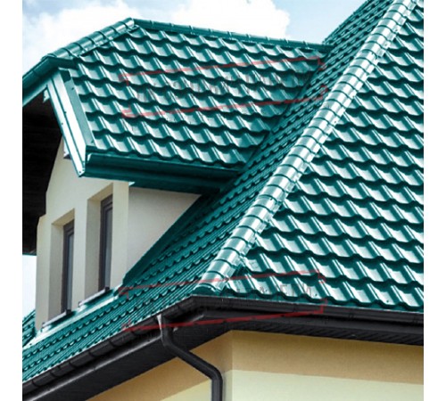 Заглушка конька круглого простая ПЭ-5021-0.45