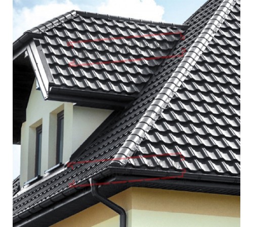 Заглушка конька круглого простая ПЭ-7024-0.45