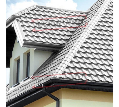 Заглушка конька круглого простая ПЭ-7047-0.45