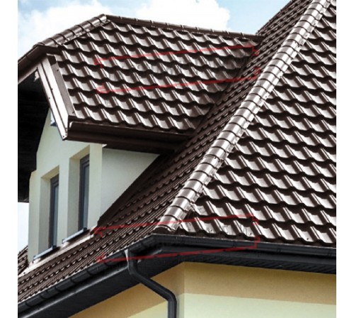 Заглушка конька круглого простая ПЭ-8017-0.45