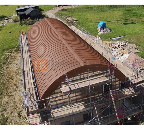 Продольно гнутый фальц профилированный 0,5 RAL 8004 Velur20