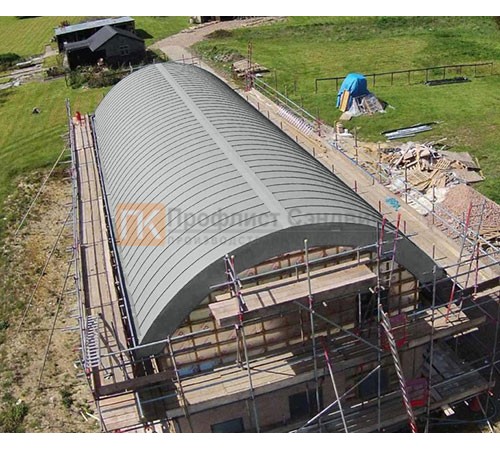 Продольно гнутый фальц профилированный 0,5 RAL 9006 Полиэстер