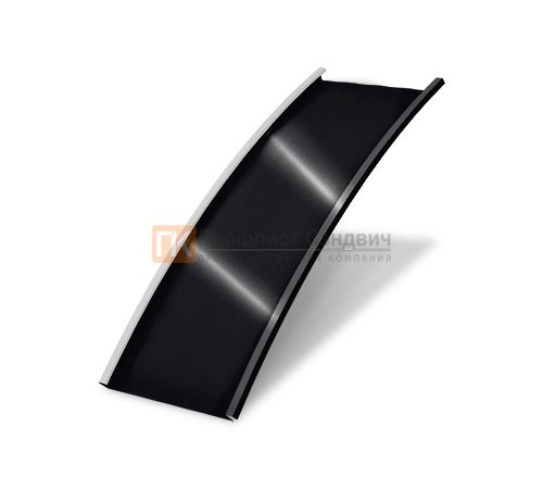 Продольно гнутый фальц гладкий 0,45 RAL 9005 Drap