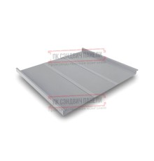 Фальц двойной стоячий Line 0,5 Satin RAL9006 бело-алюминиевый с пленкой на замках