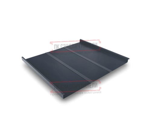 Фальц двойной стоячий Line 0,5 GreenCoat PuRALBT, matt RR2Н3 антрацитово-серый с пленкой на замках