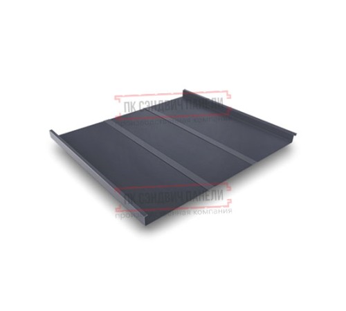 Фальц двойной стоячий Line 0,5 Rooftop Matte RAL7024 мокрый асфальт с пленкой на замках