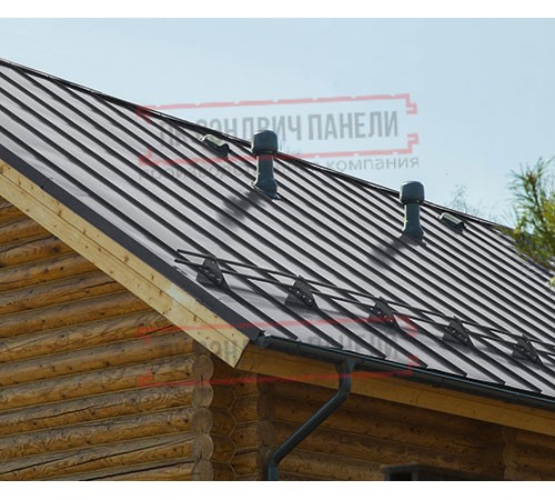 Фальц двойной стоячий Line 0,5 Rooftop Matte RAL7024 мокрый асфальт с пленкой на замках