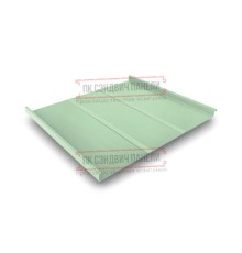 Фальц двойной стоячий Line 0,45 Полиэстер RAL6019 бело-зеленый с пленкой на замках