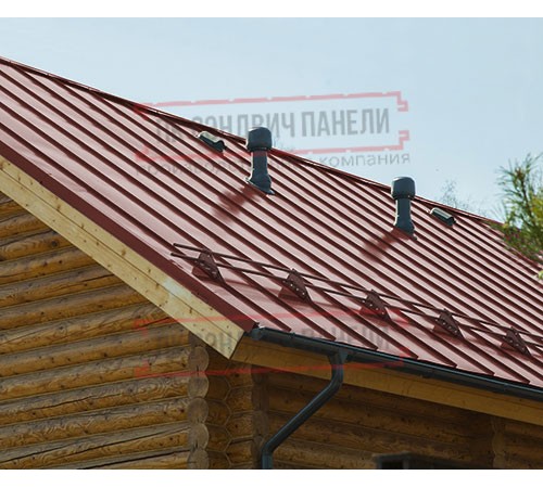 Фальц двойной стоячий Line 0,5 GreenCoat PuRALBT, matt RR29 красный с пленкой на замках