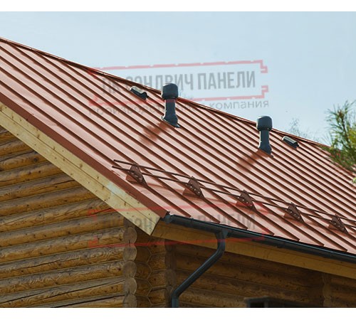 Фальц двойной стоячий Line 0,5 Satin Мatt RAL8004 терракота