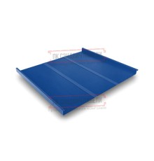 Фальц двойной стоячий Line 0,5 Satin RAL5005 сигнальный синий с пленкой на замках