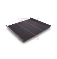 Фальц двойной стоячий Line 0,5 Quarzit lite RR32 темно-коричневый с пленкой на замках