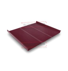 Фальц двойной стоячий Line 0,45 Drap RAL3005 красное вино с пленкой на замках