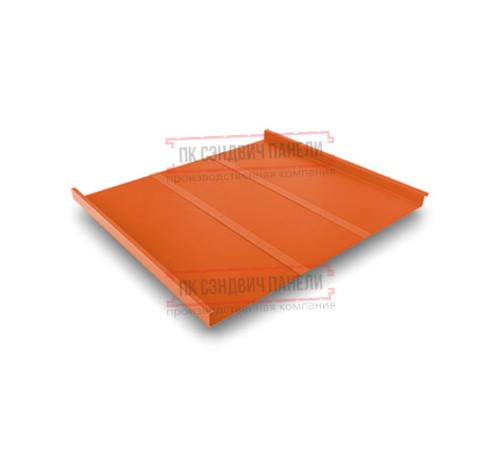 Фальц двойной стоячий Line 0,45 Полиэстер RAL2004 оранжевый с пленкой на замках