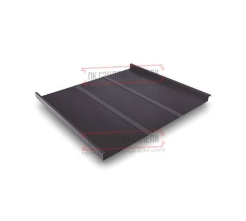 Фальц двойной стоячий Line 0,5 Satin Мatt RR32 темно-коричневый с пленкой на замках