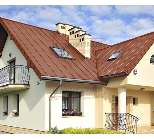 Фальц двойной стоячий 0,45 Drap ST RAL8004 терракота