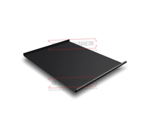 Фальц двойной стоячий 0,5 Satin Мatt RAL9005 черный с пленкой на замках