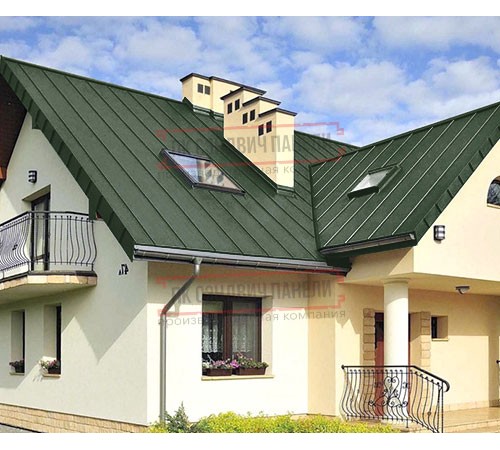 Фальц двойной стоячий 0,5 GreenCoat PuRALBT RR11 темно-зеленый с пленкой на замках