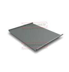 Фальц двойной стоячий 0,45 Полиэстер RAL7005 мышино-серый с пленкой на замках