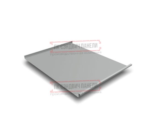 Фальц двойной стоячий 0,5 Satin RAL9006 бело-алюминиевый с пленкой на замках